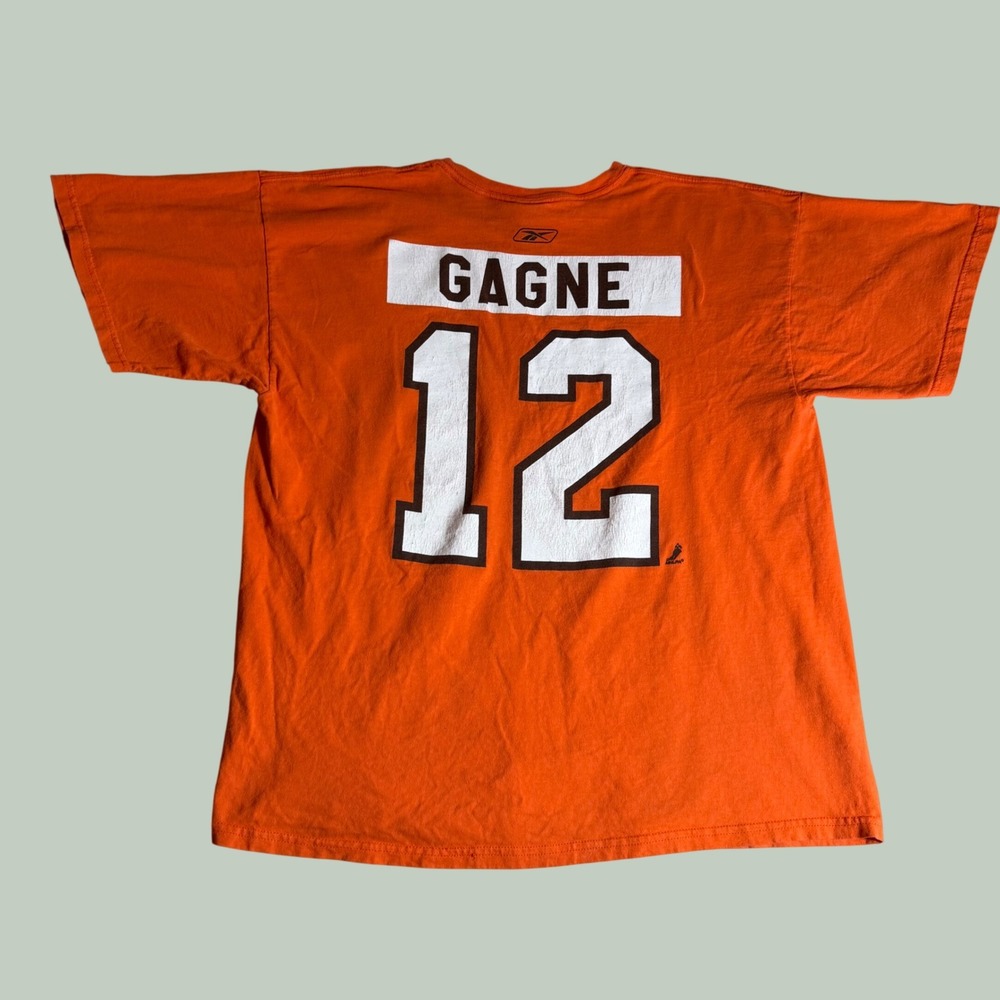 Gildan NHL Philadelphia Flyers 2010 Stanley Cup Final Gagne 12 T-Shirt Orange XL